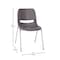 Flash Furniture 880 lb. Capacity Gray Stack Chair w/ Chrome Frame, 5PK 5-RUT-18-GY-CHR-GG - alternate 2